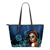 Calavera - Small Leather Tote - Purple